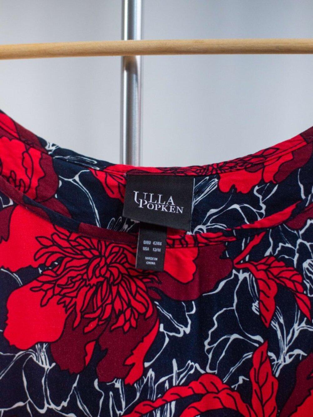 Ulla Popken bright red botanical print sundress - Picture 4 of 7